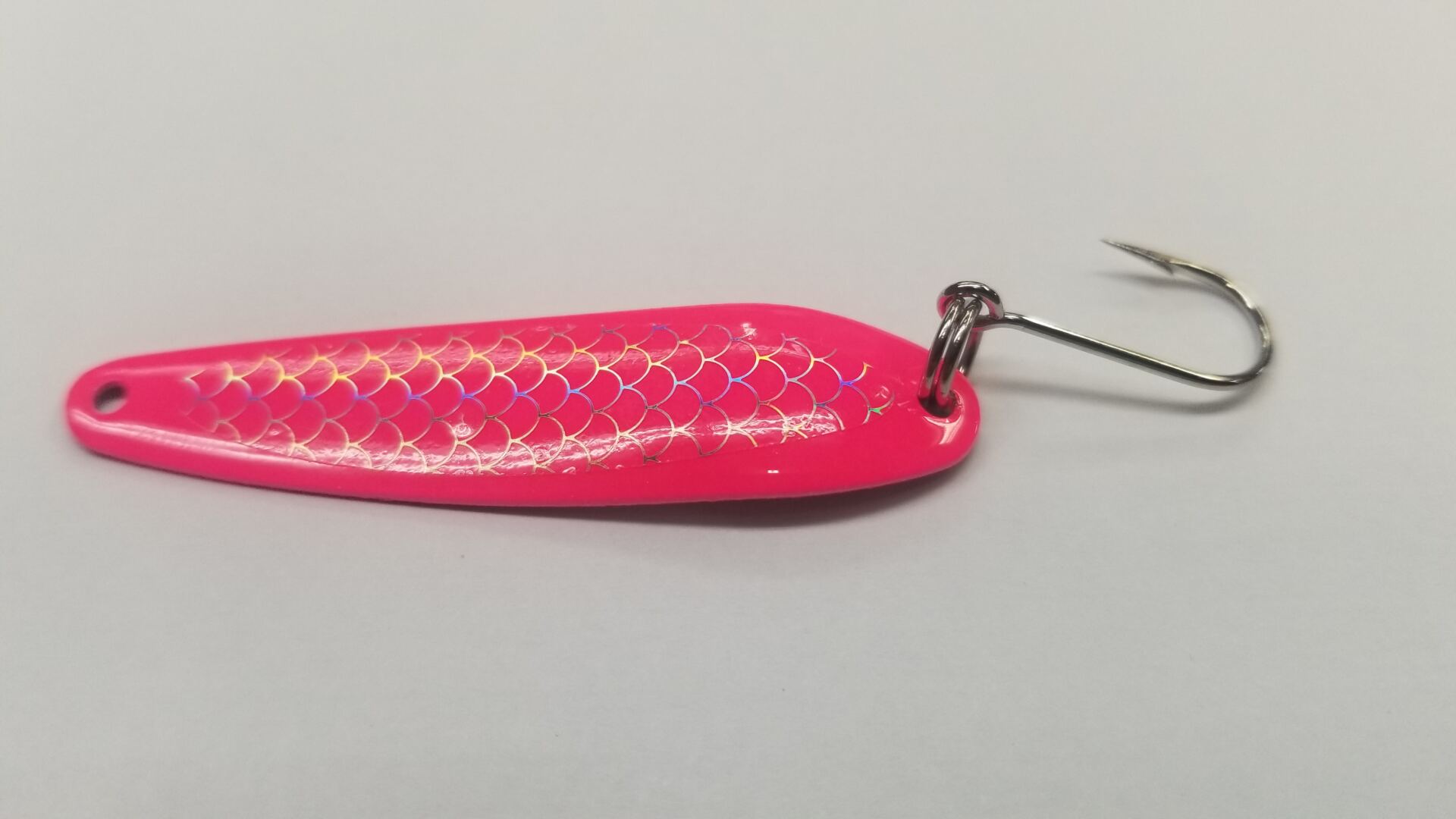 Pink Scale 00 Trolling Spoon | Lakeshore Tackle