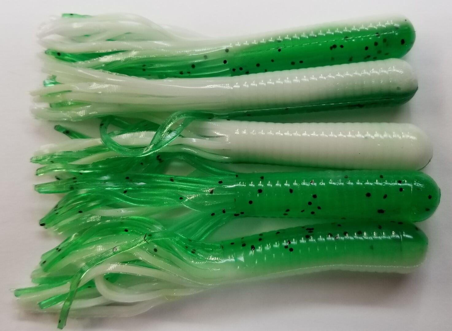 White & Green Laminate Tube Jigs