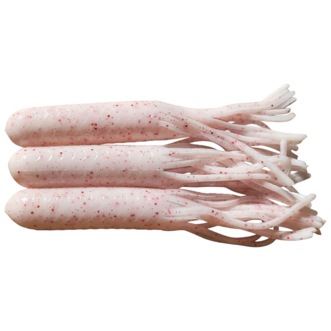 5.5" Middle Tube White w/Red Flake (3 Pack)